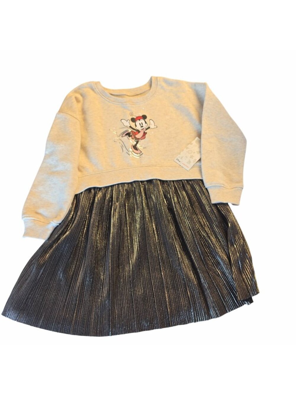 Disney Pixar Minnie Mouse Skating 2fer Dress Girls 5T Pleated NWT Cute Outfit